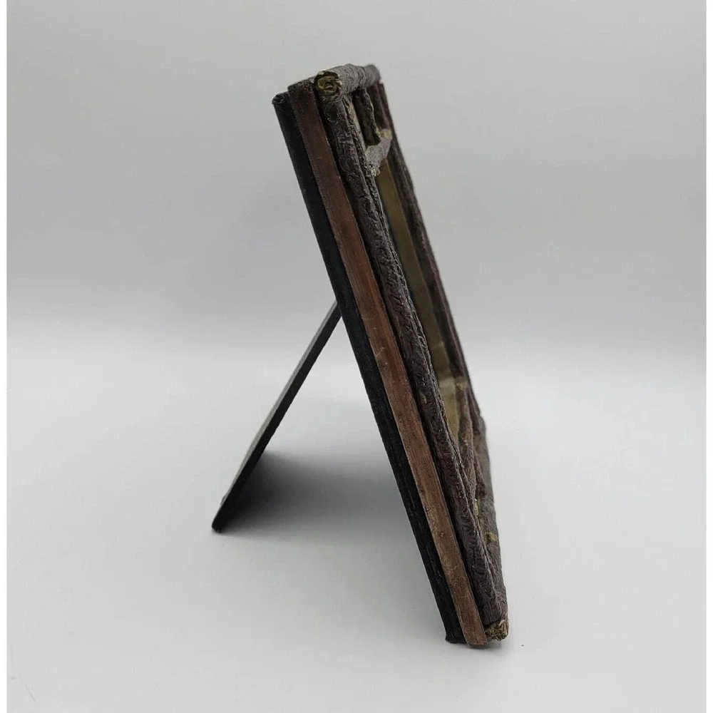Rustic Faux Wood Log Cabin Picture Frame Cottage Decor